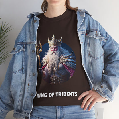 King Of Tridents - Unisex-T-Shirt aus schwerer Baumwolle (UK)