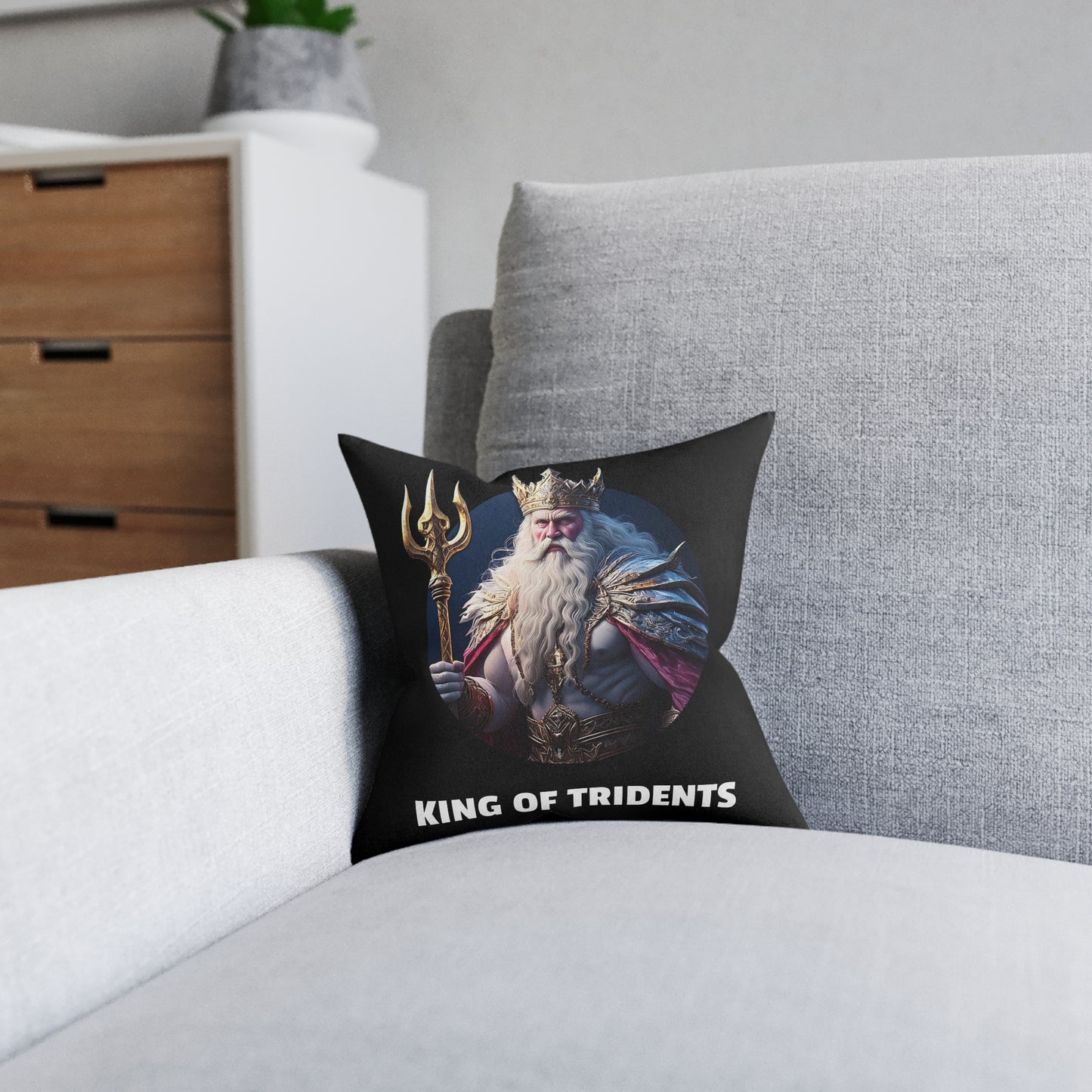 King Of Tridents - Square Pillow (UK)