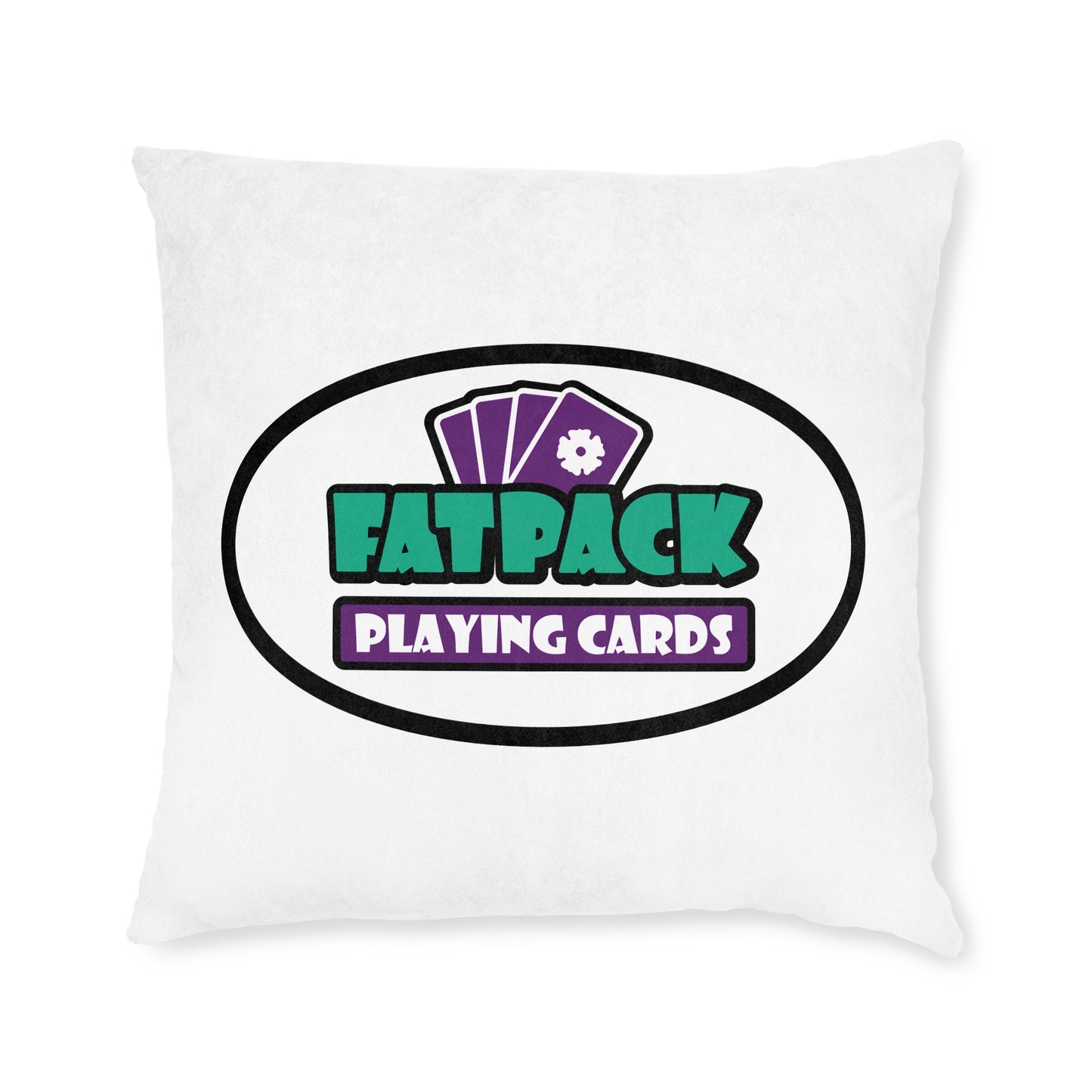 Fatpack-Logo – quadratisches Kissen (UK)