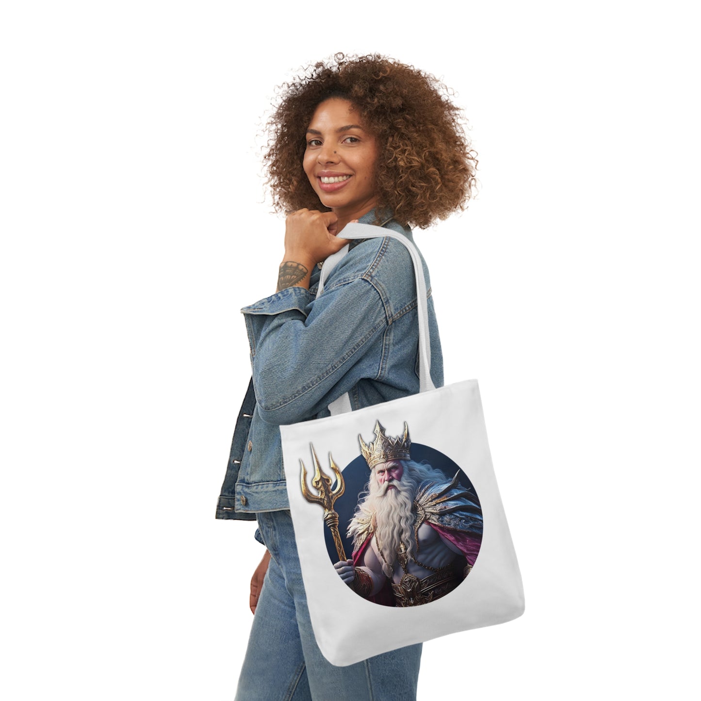 King Of Tridents - Canvas Tote Bag, 5-Color Straps (US)