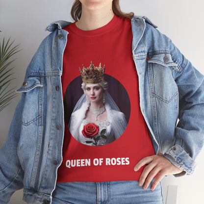 Queen Of Roses - Unisex-T-Shirt aus schwerer Baumwolle (UK)