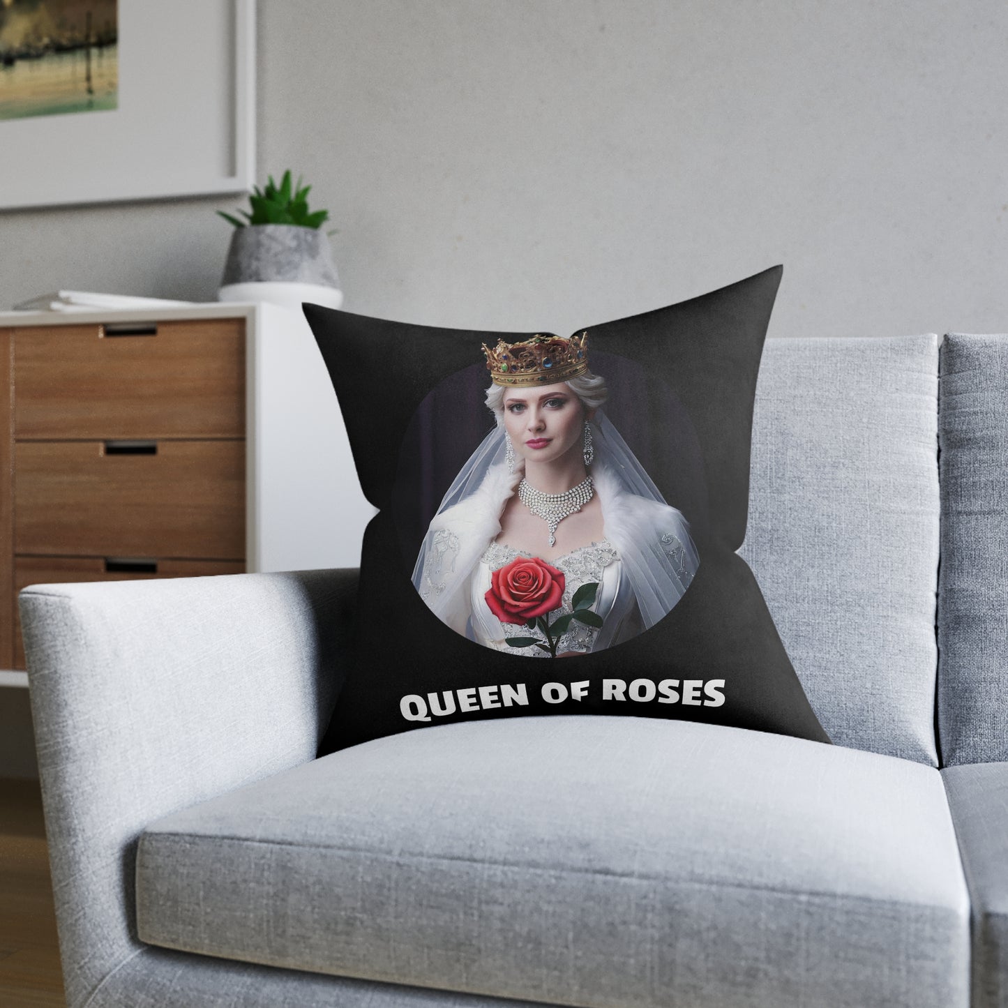 Queen Of Roses - Square Pillow (UK)