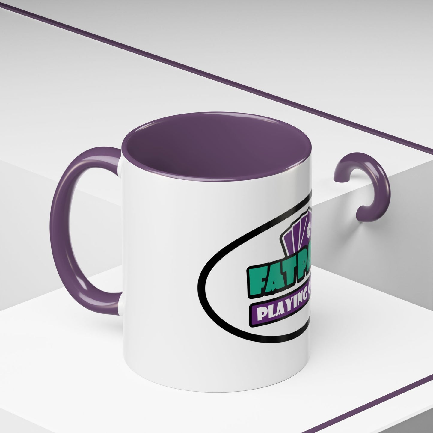 Fatpack-Logo – Akzent-Kaffeetasse (11, 15 oz) (UK)