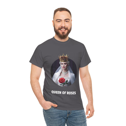 Queen Of Roses - Unisex-T-Shirt aus schwerer Baumwolle (UK)