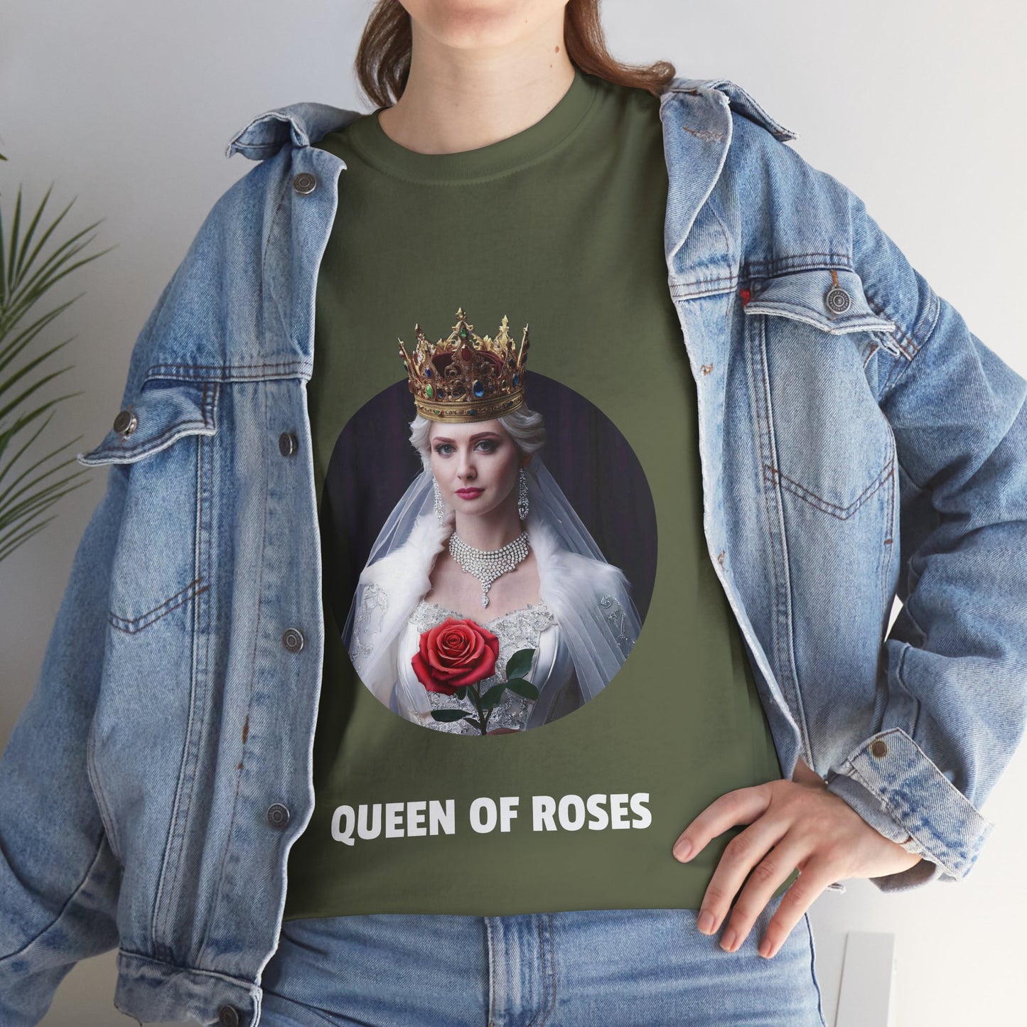 Queen Of Roses - Unisex Heavy Cotton Tee (UK)