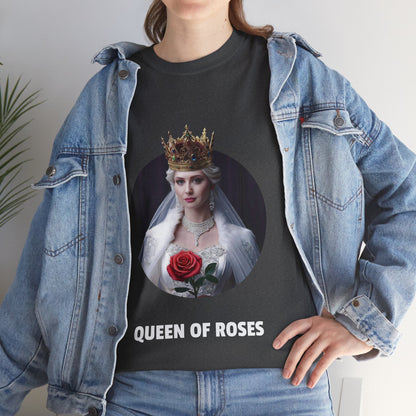 Queen Of Roses - Unisex-T-Shirt aus schwerer Baumwolle (UK)