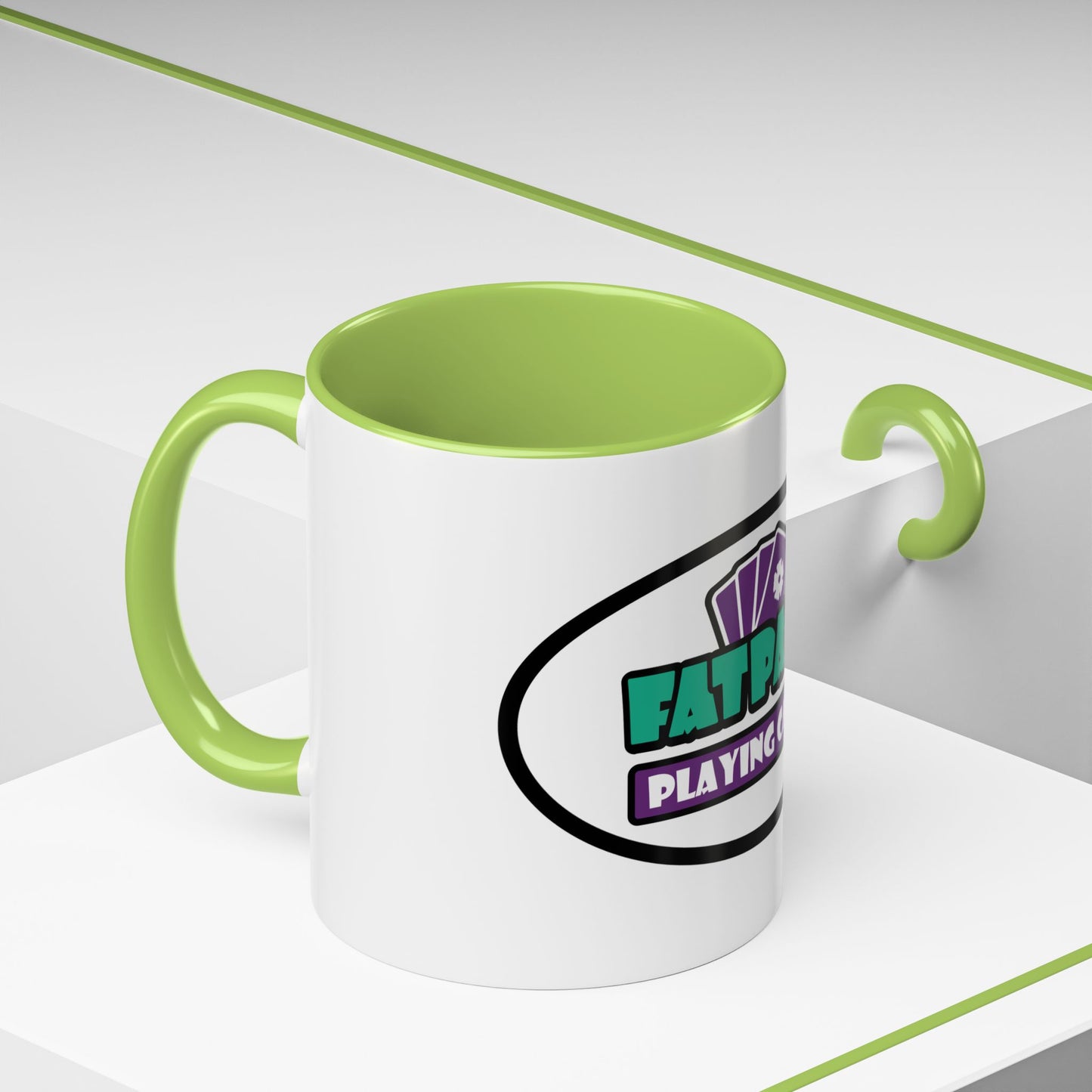 Fatpack-Logo – Akzent-Kaffeetasse (11, 15 oz) (UK)