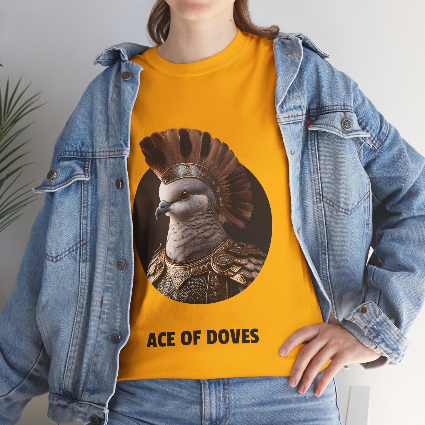 Ace of Doves - Unisex-T-Shirt aus schwerer Baumwolle (UK)