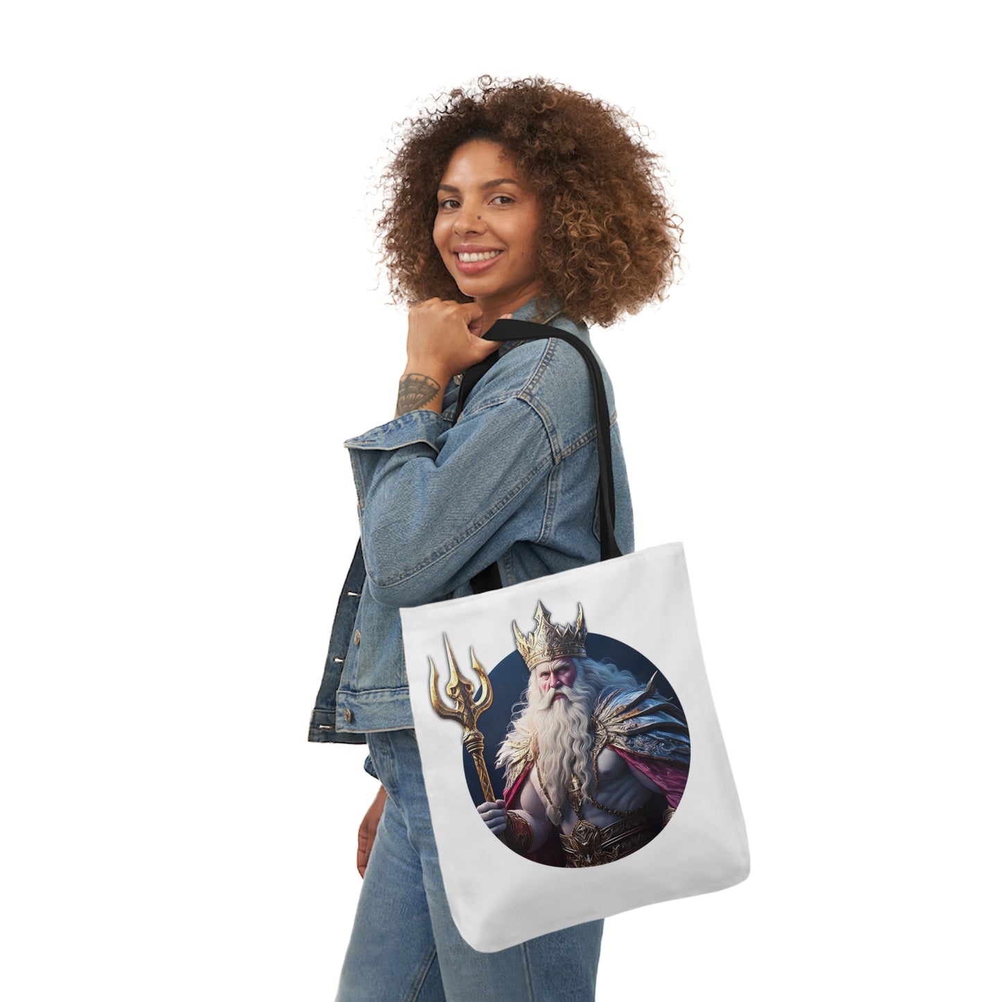 King Of Tridents - Canvas Tote Bag, 5-Color Straps (UK)