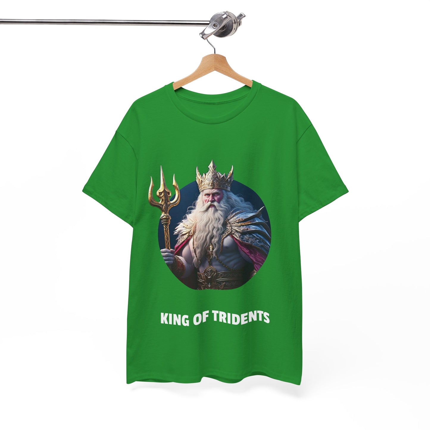 King Of Tridents - Unisex-T-Shirt aus schwerer Baumwolle (UK)