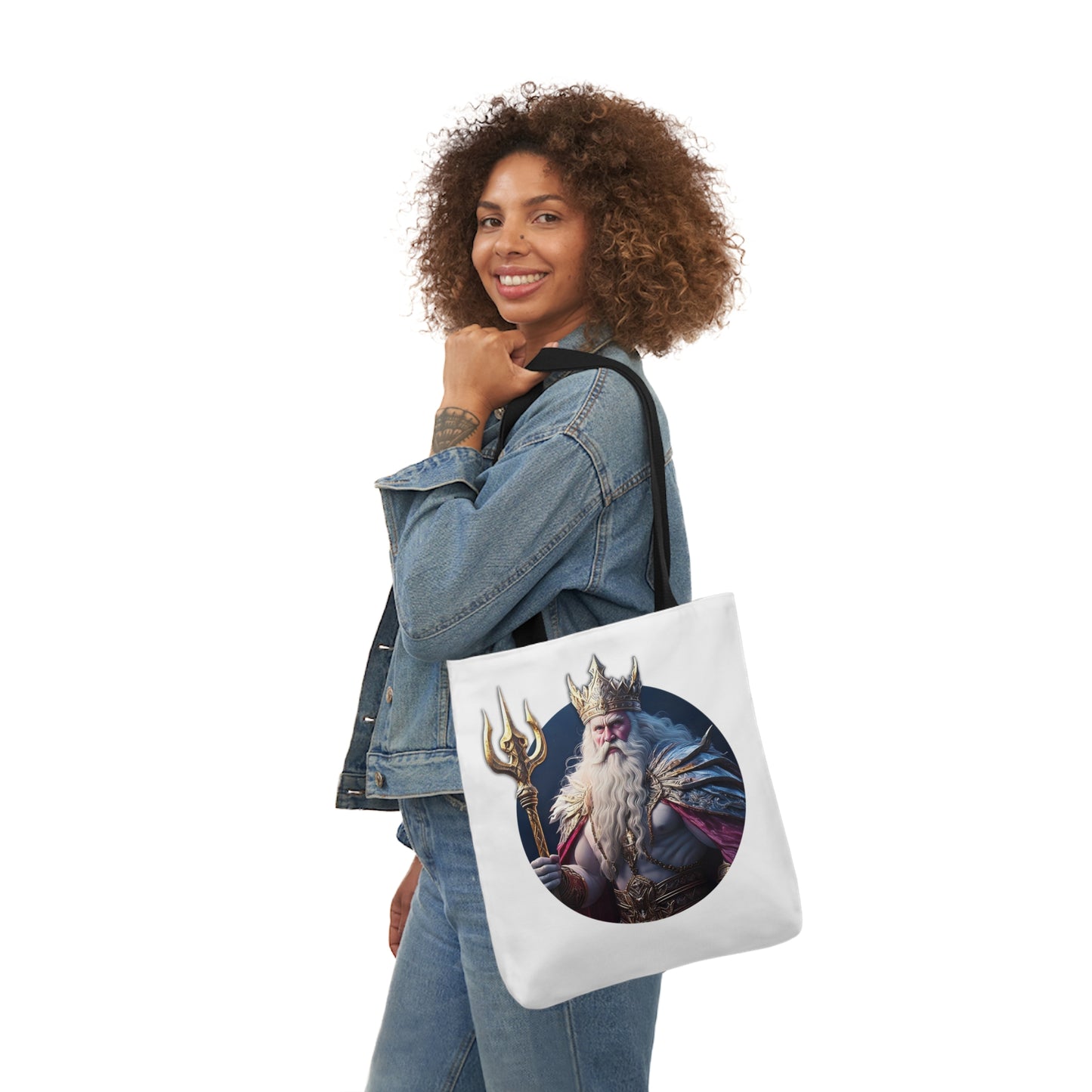 King Of Tridents - Canvas Tote Bag, 5-Color Straps (UK)