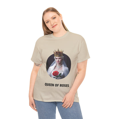 Queen Of Roses - Unisex-T-Shirt aus schwerer Baumwolle (UK)