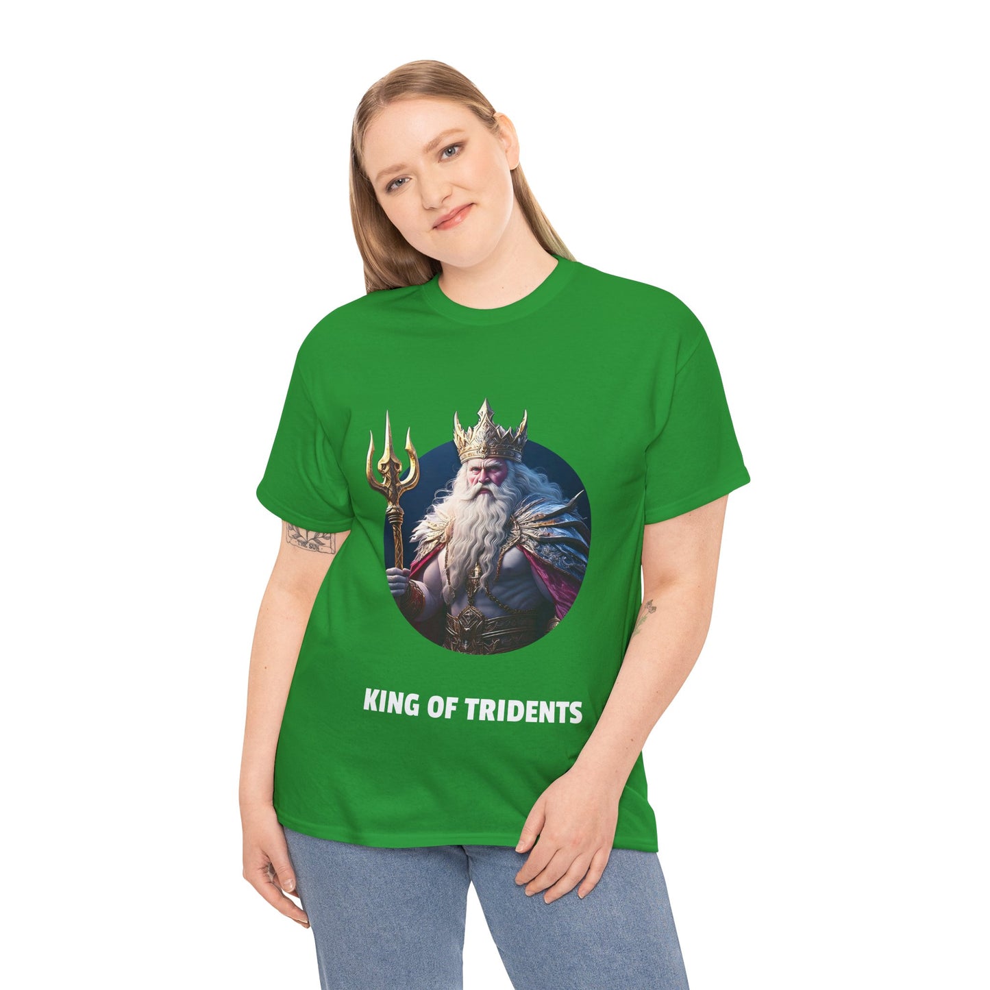 King Of Tridents - Unisex-T-Shirt aus schwerer Baumwolle (UK)