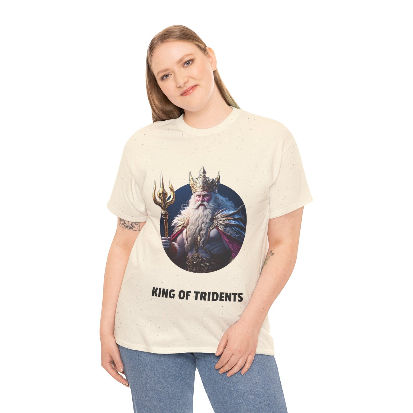 King Of Tridents - Unisex-T-Shirt aus schwerer Baumwolle (UK)