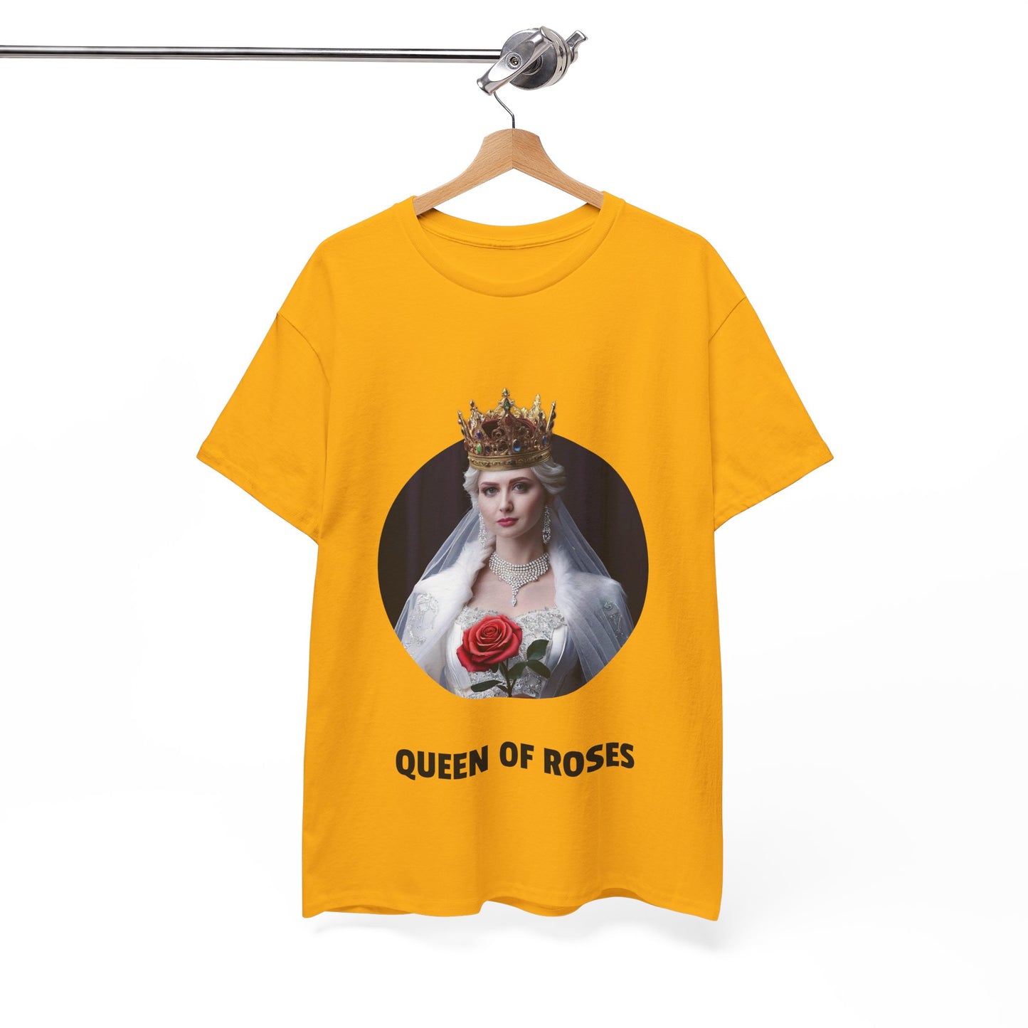 Queen Of Roses - Unisex-T-Shirt aus schwerer Baumwolle (UK)