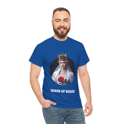 Queen Of Roses - Unisex-T-Shirt aus schwerer Baumwolle (UK)