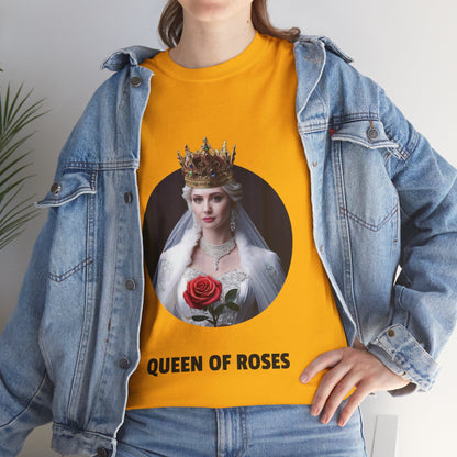 Queen Of Roses - Unisex-T-Shirt aus schwerer Baumwolle (UK)