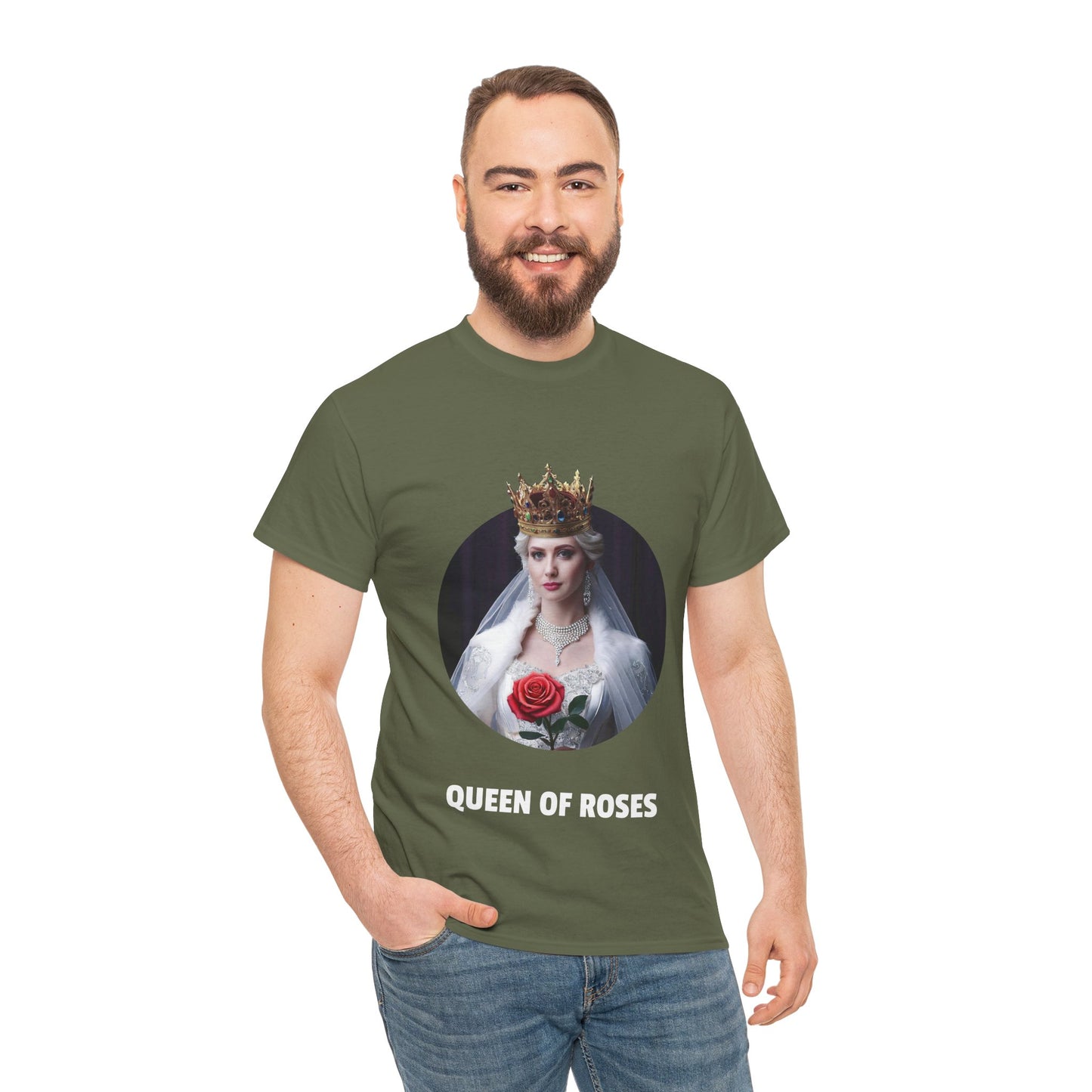 Queen Of Roses - Unisex Heavy Cotton Tee (UK)