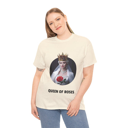 Queen Of Roses - Unisex-T-Shirt aus schwerer Baumwolle (UK)