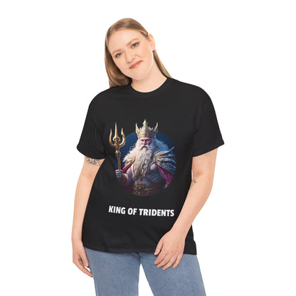 King Of Tridents - Unisex-T-Shirt aus schwerer Baumwolle (UK)