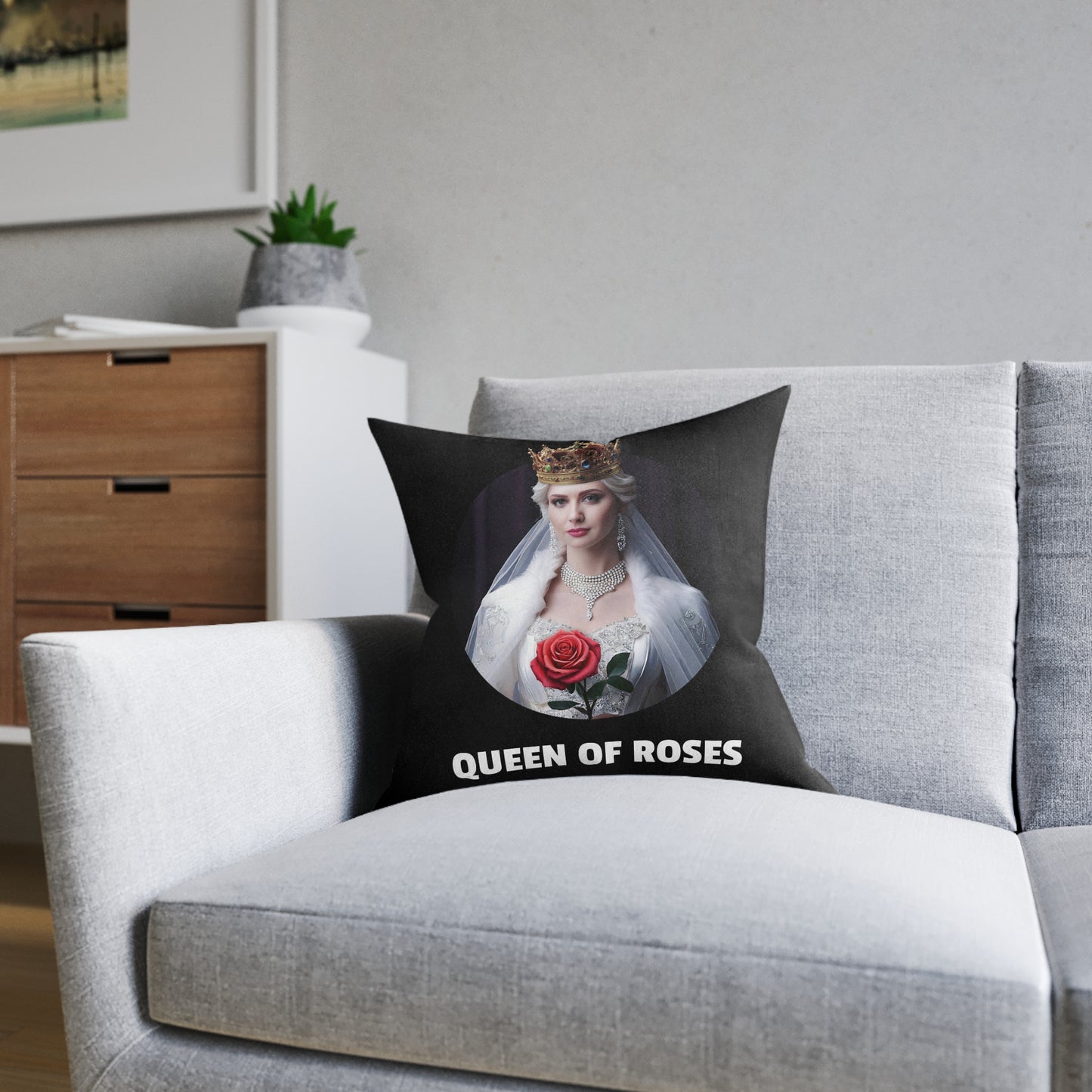 Queen Of Roses - Square Pillow (UK)