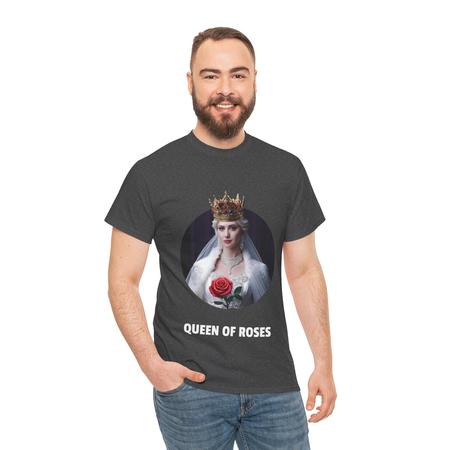 Queen Of Roses - Unisex Heavy Cotton Tee (UK)